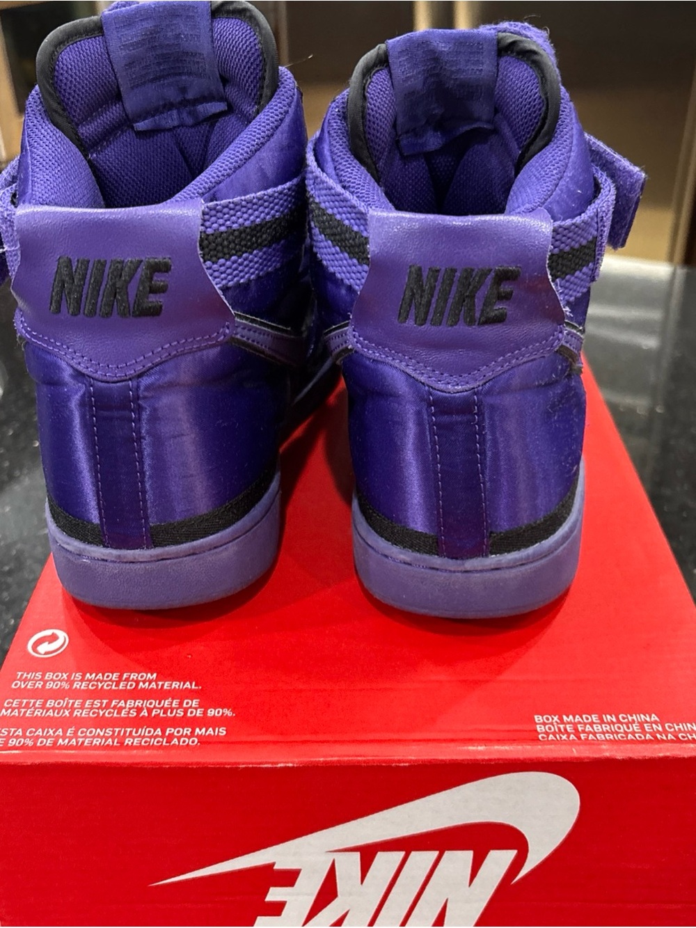 Nike Purple Satin Vandal High Supreme QS Excellent Men’s 8 AQ2176500 - Picture 5 of 10